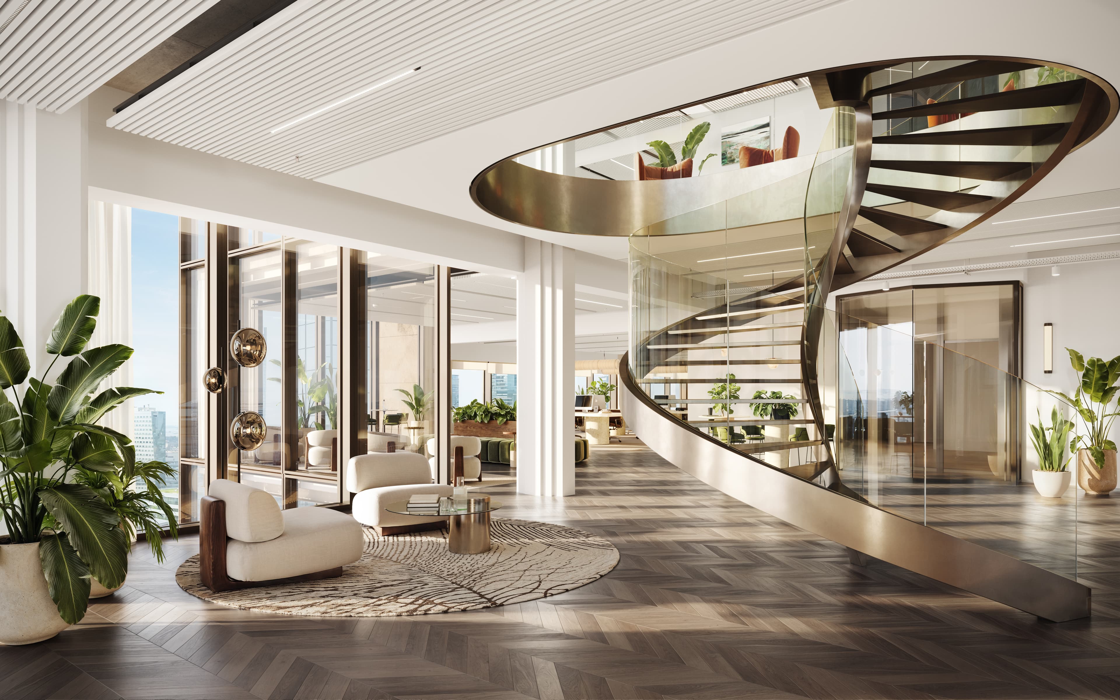 Impressie interieur kantoorvloer