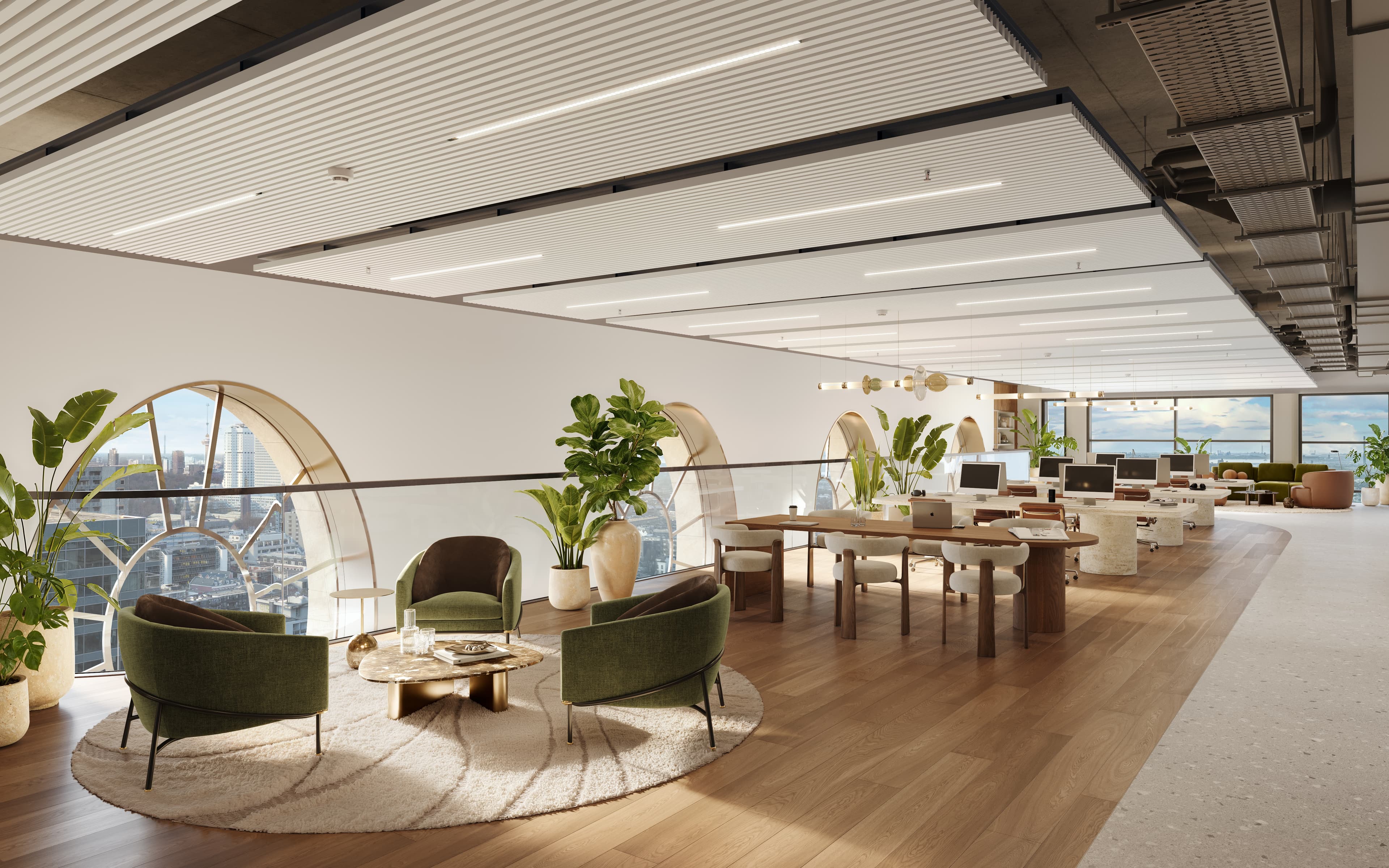 Interior render office floor